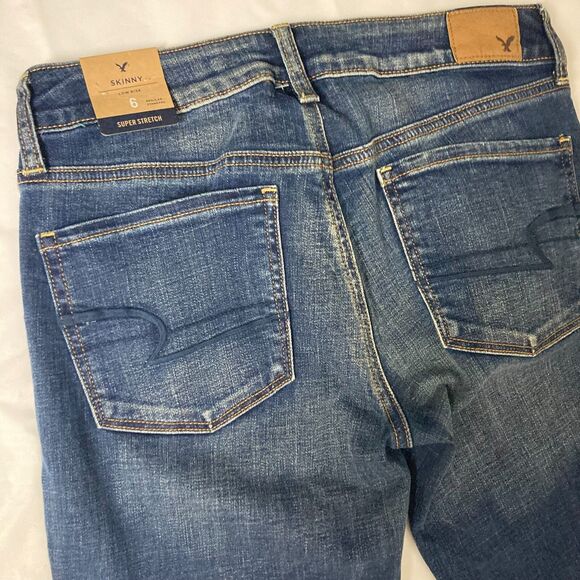 American Eagle Outfitters 2015 NWT Skinny Low Rise Super Stretch Jeans Women's 6 - Picture 6 of 16